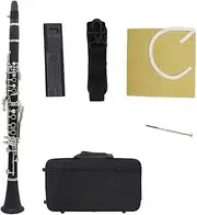 Bb CLarinet for Beginners Students, Woodwind Instrument, Clarinet with Hard Case Bag and Cleaning Kit