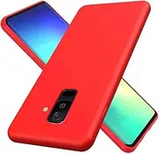 [NiaCoCo] Samsung Galaxy A10 Case, Ultra Thin Shockproof Silicone Liquid Gel Soft Microfiber Rubber Stripe Case Cover for Samsung Galaxy A10 (Red)