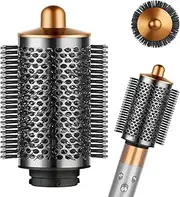 ZEPHBLOW Large Round Volumizing Brush for Dyson Airwrap, Large Round Brush Attachment Compatible with Dyson Airwrap HS01/HS05 Ideal for Styling Long Hair(Gold)