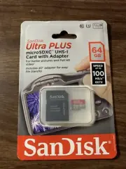 Sandisk Ultra Plus 64GB Micro SDXC UHS-I Memory Card Adapter 100MB/s speed 667x
