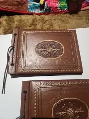 Vintage Reproduction Scrap Books Set of Two 7" By 10" Photo Albums.