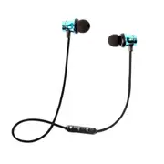 2Pcs Bluetooth Earphone Magnetic Headphones XT-11 Wireless Sports Headset Bass Music Earpieces with Mic Headset for Samsung blue
