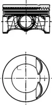 PISTON FITS: VW PASSAT B7 2.0 TSI.VW PASSAT B7 ESTATE 2.0 TSI.VW PASSAT B7 VA