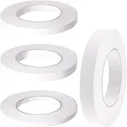 Tanstic 4 Rolls 50M x 8/12/15/20MM Double Sided Tapes Adhesive Fabric Tape No Sewing Hem Tape Fabric Fusing Tape Cloth Tape Iron on Tape for Fabric Scrapbooking Crafts, Art, Clothes, Photos