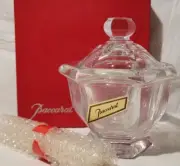 BACCARAT Harcourt Missouri Mustard Jar with Lid and Spoon French Crystal