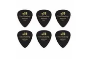 6 x Jim Dunlop Genuine Celluloid Black Classic Medium Gauge Guitar Picks *NEW*