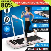 BLACK LORD Treadmill 2 IN 1 Electric Walking Pad 400mm Hydraulic Foldable Pink