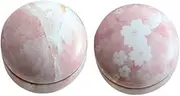 ULTECHNOVO 2Pcs Sealed Tinplate Candy Boxes with Lid Stylish Storage Containers for Tea Biscuits and Marble Cherry Blossom Design