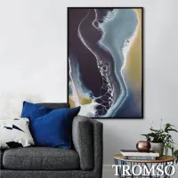 在飛比找momo購物網優惠-【TROMSO】時尚風華抽象有框畫大幅60X90CM-藍海加