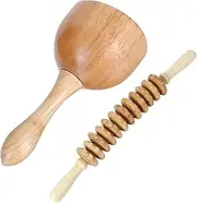 1Set Massage Scraping Wooden Stick Massage Tool for Health Ergonomic Body Roller and Stick for Athletes and Dancers