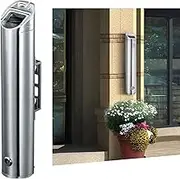 GDPKIALSLZ, Stainless Steel Ashtray Column Aluminum Alloy Outdoor Cylinder Wall Ashtray Cigarette Ash Garbage Can for Home, Outdoor, Bar, Office