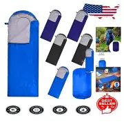 Compact 6 Pack Sleeping Bags with Adjustable Hood - Perfect for Camping & Hiking