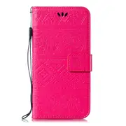 Elephant Embossing Horizontal Flip Leather Case with Holder & Card Slots & Wallet & Lanyard for Nokia 9.1(Rose Red)