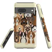 For Google Pixel 7 Case Tough Protective Cover Seamless Dogs