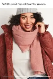 Old Navy Soft-Brushed Flannel Scarf For Women, NWT
