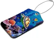 [YTYVAGT] Luggage Tags for Suitcases,Travel Tags for Luggage,Fish Coral Ocean,2-Pc
