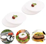 ZANZER 500 Pcs Burger Patty Paper Round 4.3 "x4.3 500Pcs Set of Non Stick Hamburger Paper Pad Press Patty Parchment Sheets for Patty Separating, Freezing, BBQ, Ground Beef and Turkey(4.3 "x4.3)