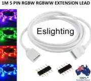 1M 5 PIN RGBW RGBWW LED STRIP LIGHT TO CONTROLLER EXTENSION CONNECTOR CABLE LEAD