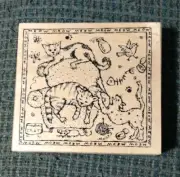 CATS MEOW Rubber Stamp by PSX Halloween Fall Craft Cat Lovers
