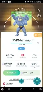 Machamp ( Caught In 2016 ) Pokemon Trade Go