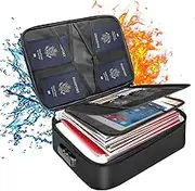 DocSafe 5200°F Document Organizer with Lock,Upgraded Heat Insulated Fireproof＆Waterproof Box 8 Layers File Organizer,Portable Home Travel Safe Storage for Important Documents