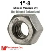 1-8 2H Structural Finished Heavy Hex Nuts for A325 Bolts Hot Dip Galvanized 1"-8