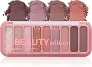 YBUETE 9 Colors Full Matte Eyeshadow Palette, Versatile Basic Neutral Eye Makeup Delicate Matte Finish, Daily Nude Eyeshadow Palette Long-lasting Coloring, Smoky Eye Shadow for Makeup Beginners