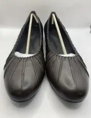 David Tate Size 12 M Brown Lamb Santo Flats HSF17-709