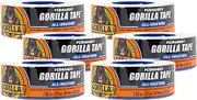 Gorilla All Weather Outdoor Waterproof Duct Tape, UV and Temperature Resistant, 1.88" x 25 yd, Black, (Pack of 6)