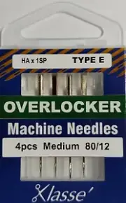 Klasse Overlocker Type E 80/12 HAXISP 4 Machine Needles Serger Overlock Replace