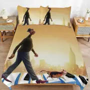 v2627 Bed Sheets Bedding Soul Cartoon Bedding Sets Ultra Soft Skin-Friendly Duvet Cover 3 Piece, Cute Comforter Cover Bed Set for Boys Girls Kids ( 1