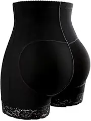 [OFFSUM] Women's Fake Butt Lifter - Solid Color Seamless Invisible Fake Ass Removable Padded Hip Enhancer Underwear High Waist Lace Jacquard Shapewear