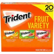 Trident Fruit Variety Pack Sugar-Free Gum, 20 Ct Chewing Gum Fruity Flavors USA