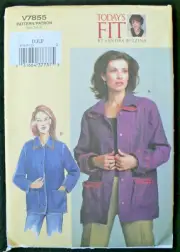 Vogue Patterns Today's Fit by Sandra Betzina Coat/Jacket w/Pocket V7855 Sz D-E-F