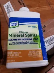 LOT OF 4 KLEAN STRIP GREEN ODORLESS MINERAL SPIRITS ( 1QUART / 1 BOX )