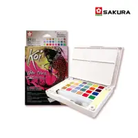 在飛比找momo購物網優惠-【SAKURA 櫻花】攜帶式塊狀水彩特殊24色(贈空白書籤本