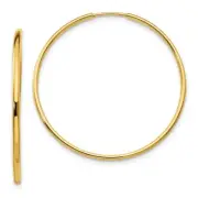 14k 14kt Yellow Gold Madi K Endless Hoop Earrings 33 mm
