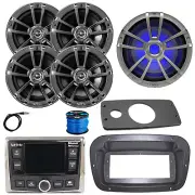 JBL Marine Radio, ANT, LED Sub, 4x 6.5" 225W Chrome Speakers,Spa Bezel, Adapter