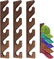 3 Pcs Hat Rack for Baseball Caps, Wall Mounted Wooden Hat Storage Organizer