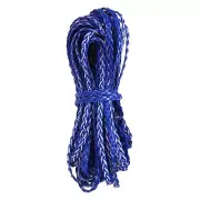 Flat Braided Leather Cord 5mm 10m Deep Blue Craft Strip for Jewelry 32.8ft