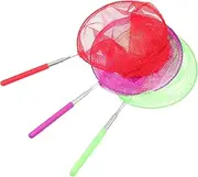 Kisangel 3Pcs Telescopic Insect Catching Net Outdoor Bug Catcher for Extendable Fishing Net for Catching Fish Butterflies and Insects Fun Learning