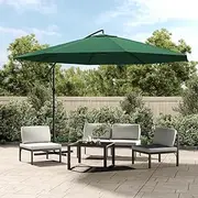 Windproof Cantilever Umbrella, Garden Sunshade, Awnings with 8 Ribs for Patio, Yard, Backyard, Poolside, 350 x 268 cm, Green