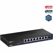 TRENDnet 9-Port Unmanaged 2.5G Switch with 10G SFP+ Port, TEG-S5091, 8 x