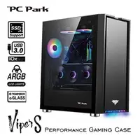 在飛比找順發線上購物優惠-PC Park ViperS 黑 ARGB電競機殼