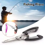 Stainless Steel Fishing Plier Scissors Line Cutter Split Ring Hook Remover Tool