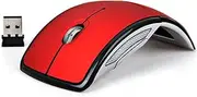 Foldable Wireless Red Optical Mouse