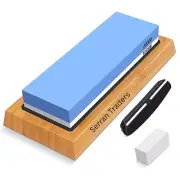 Knife Sharpening Stone Set, Sharpening Stone Whetstone Kit Dual Sided Nonslip...
