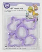 WILTON EASTER BITE-SIZE COOKIE CUTTERS SET OF 5 BUNNY DUCK TULIP EGG 1998 NEW
