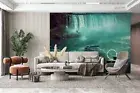 3D Waterfall Ship Landscape Wallpaper Wall Murals Removable Wallpaper 13