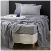 Park Avenue Mega King Flannelette Fitted Sheet Set 175GSM Egypt Cotton Striped